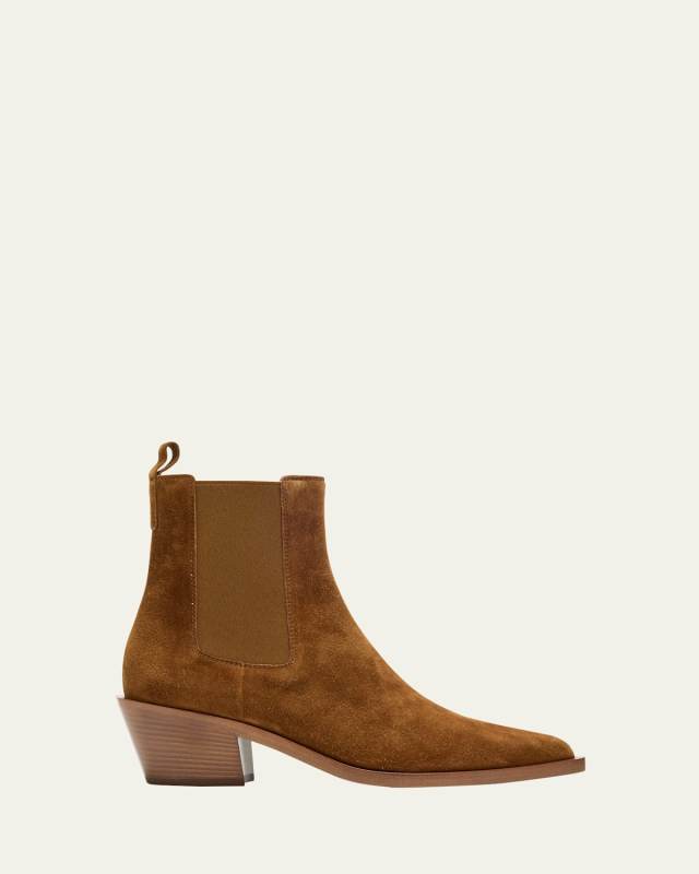 Wylie Suede Western Chelsea Booties
